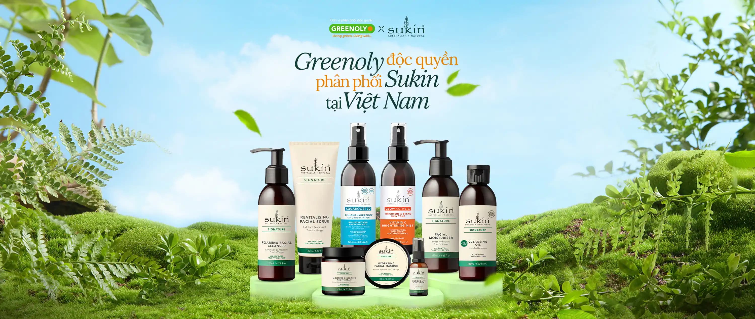 Greenoly phân phối độc quyền Sukin tại Việt Nam